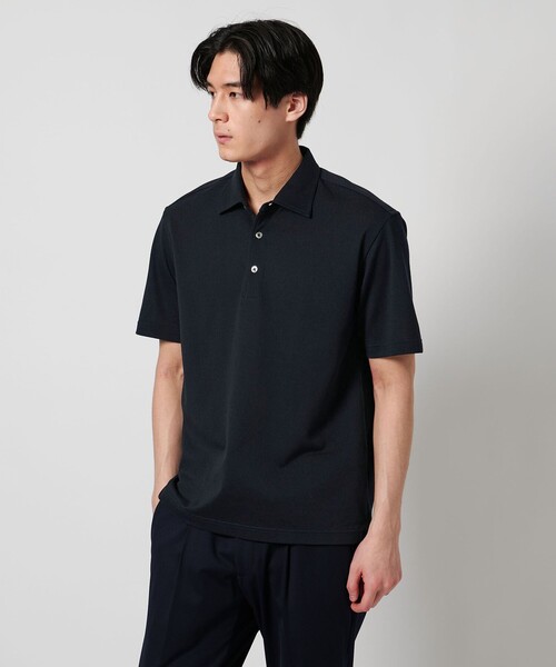UNITED ARROWS（ユナイテッドアローズ）の「カノコ ワンピースカラー ポロシャツ COMFORT EASY-MODEL -抗菌防臭-（ポロシャツ・メンズ・ホワイト/ライトグレー/ネイビー/オリーブ・M/L/S/XL）」の4枚目の写真