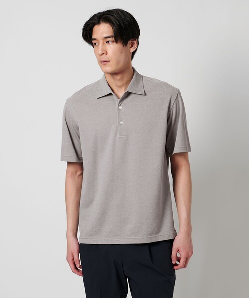 UNITED ARROWS（ユナイテッドアローズ）の「カノコ ワンピースカラー ポロシャツ COMFORT EASY-MODEL -抗菌防臭-（ポロシャツ・メンズ・ホワイト/ライトグレー/ネイビー/オリーブ・M/L/S/XL）」の2枚目の写真