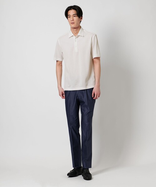 UNITED ARROWS（ユナイテッドアローズ）の「カノコ ワンピースカラー ポロシャツ COMFORT EASY-MODEL -抗菌防臭-（ポロシャツ・メンズ・ホワイト/ライトグレー/ネイビー/オリーブ・M/L/S/XL）」の19枚目の写真