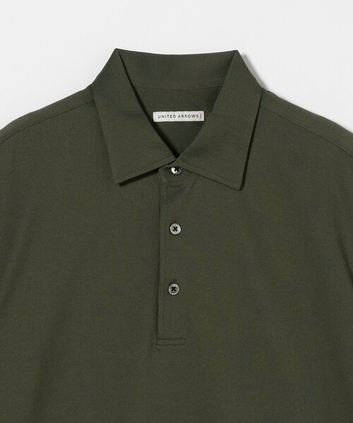 UNITED ARROWS（ユナイテッドアローズ）の「カノコ ワンピースカラー ポロシャツ COMFORT EASY-MODEL -抗菌防臭-（ポロシャツ・メンズ・ホワイト/ライトグレー/ネイビー/オリーブ・M/L/S/XL）」の16枚目の写真