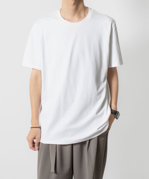 コットンダブルフェイス スリムフィット S/S TEE / COTTON DOUBLE FACE SLIM FIT S/S TEE