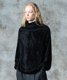 glamb | Feather Turtle Neck Knit / フェザータートルネックニット(ニット/セーター)