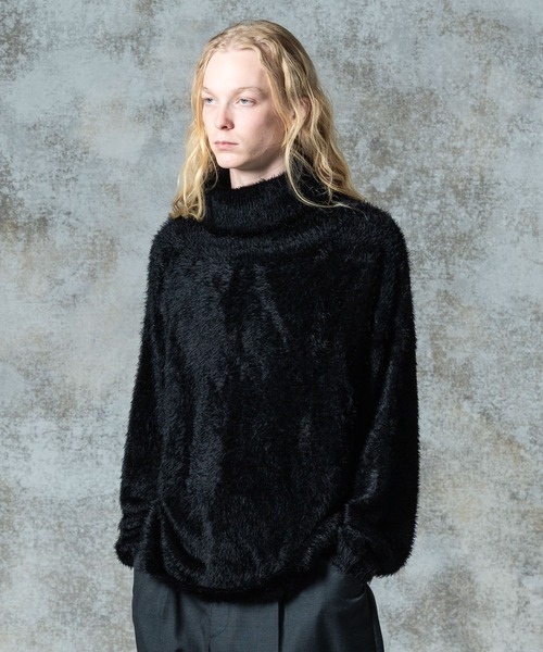 glamb(グラム)の「Feather Turtle Neck Knit / フェザータートルネックニット(ニット/セーター・メンズ・ネイビー/ブラック・M/L)」の1枚目の写真