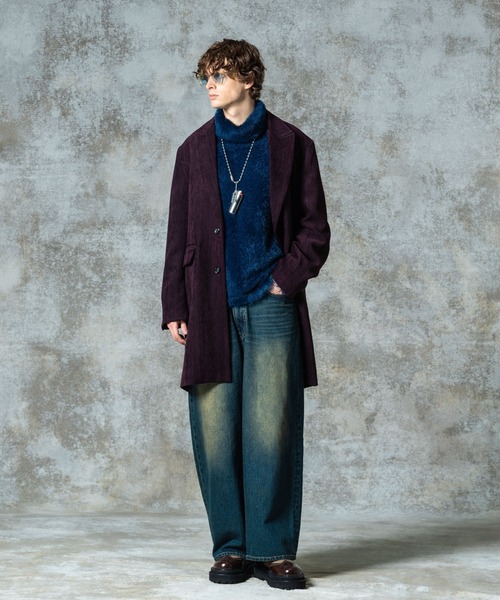glamb(グラム)の「Feather Turtle Neck Knit / フェザータートルネックニット(ニット/セーター・メンズ・ネイビー/ブラック・M/L)」の9枚目の写真