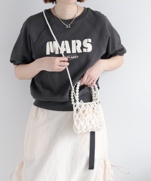 cepo（セポ）の「【aristella】〈2way〉パールショルダーバッグ（ショルダーバッグ・レディース・ブラック/アイボリー・FREE）」の7枚目の写真