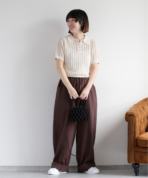 cepo（セポ）の「【aristella】〈2way〉パールショルダーバッグ（ショルダーバッグ・レディース・ブラック/アイボリー・FREE）」の11枚目の写真