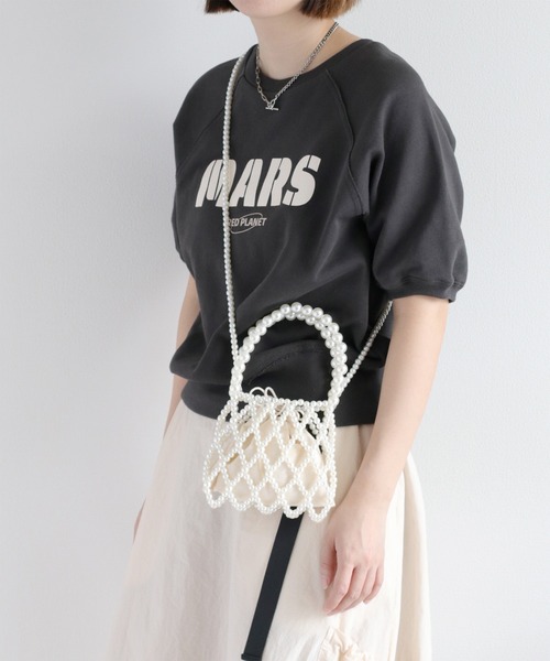 cepo（セポ）の「【aristella】〈2way〉パールショルダーバッグ（ショルダーバッグ・レディース・ブラック/アイボリー・FREE）」の4枚目の写真