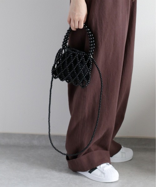 cepo（セポ）の「【aristella】〈2way〉パールショルダーバッグ（ショルダーバッグ・レディース・ブラック/アイボリー・FREE）」の19枚目の写真