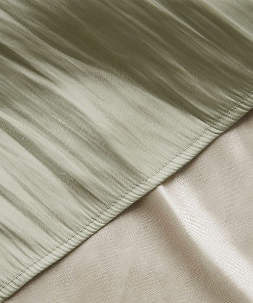 ROPE' PICNIC（ロペピクニック）の「シャイニーリラックスプリーツスカート（スカート・レディース・サックスブルー/ブラウン/ベージュ系その他/ライトグリーン・38）」の11枚目の写真