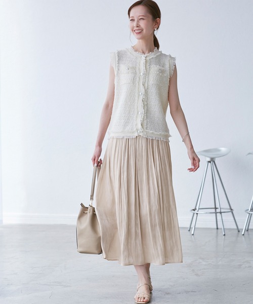 お値下げ美品iCBのニットジャケットとROPE PICNICのスカート ROPÉ PICNIC(ロペピクニック) / アンチピリングニットジャンパー