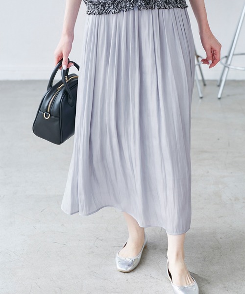 ROPE' PICNIC（ロペピクニック）の「シャイニーリラックスプリーツスカート（スカート・レディース・サックスブルー/ブラウン/ベージュ系その他/ライトグリーン・38）」の21枚目の写真