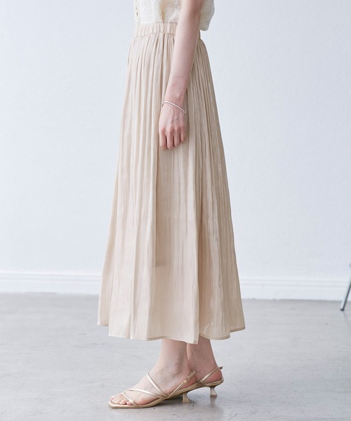セール】シャイニーリラックスプリーツスカート（スカート）｜ROPE