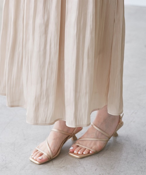 ROPE' PICNIC（ロペピクニック）の「シャイニーリラックスプリーツスカート（スカート・レディース・サックスブルー/ブラウン/ベージュ系その他/ライトグリーン・38）」の15枚目の写真