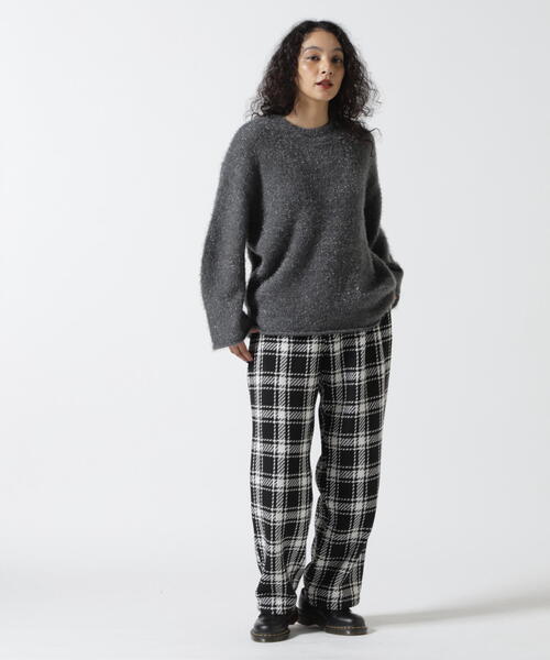 MANOF(マノフ)の「MANOF/マノフ/SHAGGY LAME KNIT TOPS(ニット/セーター・レディース・ミント/グレー/ゴールド・S)」の15枚目の写真