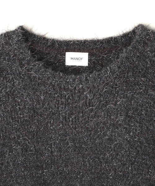MANOF(マノフ)の「MANOF/マノフ/SHAGGY LAME KNIT TOPS(ニット/セーター・レディース・ミント/グレー/ゴールド・S)」の11枚目の写真