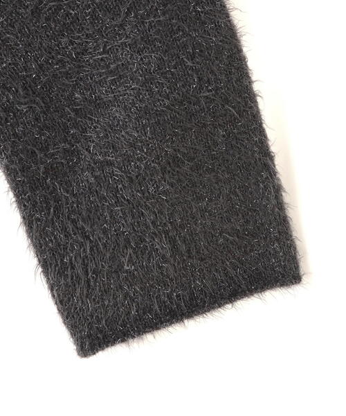 MANOF(マノフ)の「MANOF/マノフ/SHAGGY LAME KNIT TOPS(ニット/セーター・レディース・ミント/グレー/ゴールド・S)」の9枚目の写真