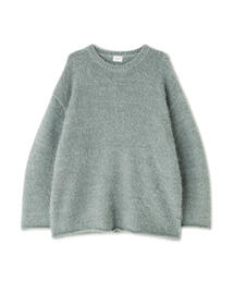 ニット セーター MANOF/マノフ/SHAGGY LAME KNIT TOPS レディース メンズ MANOF - メッシュニットトップス - MESH KNIT TOPS - BLACK