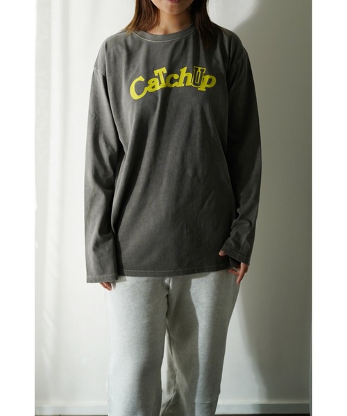 Catchup(ケチャップ)の「【Catchup】CatchupピグメントロングTシャツ(大人サイズ)(Tシャツ/カットソー・レディース・グリーン/チャコールグレー・S/M/L)」の10枚目の写真