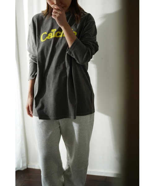 Catchup(ケチャップ)の「【Catchup】CatchupピグメントロングTシャツ(大人サイズ)(Tシャツ/カットソー・レディース・グリーン/チャコールグレー・S/M/L)」の8枚目の写真
