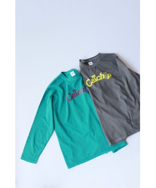 Catchup(ケチャップ)の「【Catchup】CatchupピグメントロングTシャツ(大人サイズ)(Tシャツ/カットソー・レディース・グリーン/チャコールグレー・S/M/L)」の5枚目の写真