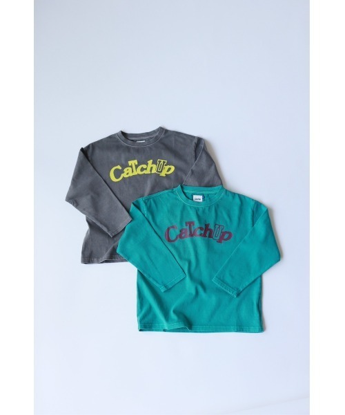 Catchup(ケチャップ)の「【Catchup】CatchupピグメントロングTシャツ(大人サイズ)(Tシャツ/カットソー・レディース・グリーン/チャコールグレー・S/M/L)」の4枚目の写真