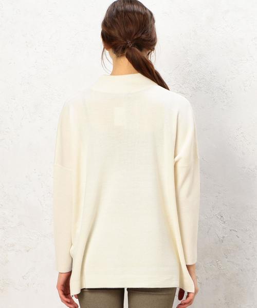 green label relaxing（グリーンレーベルリラクシング）の「KF HandWash FLC SQUARE L/Sニット（ニット/セーター・レディース・オフホワイト/ブラック/グレー/オレンジ系その他・FREE）」の15枚目の写真