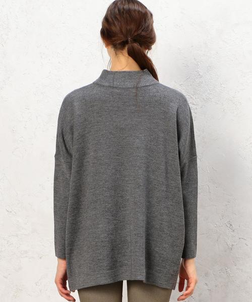 green label relaxing（グリーンレーベルリラクシング）の「KF HandWash FLC SQUARE L/Sニット（ニット/セーター・レディース・オフホワイト/ブラック/グレー/オレンジ系その他・FREE）」の10枚目の写真