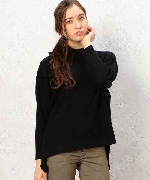 green label relaxing（グリーンレーベルリラクシング）の「KF HandWash FLC SQUARE L/Sニット（ニット/セーター・レディース・オフホワイト/ブラック/グレー/オレンジ系その他・FREE）」の19枚目の写真