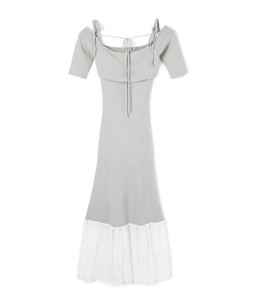 M DOLLY（エムドリー）の「*M DOLLY original* lace docking knit set dress/レースドッキングニットセットドレス（ワンピース・レディース・ピンクベージュ/ライトブルー・FREE）」の19枚目の写真
