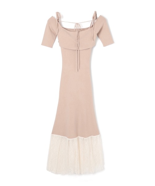 M DOLLY（エムドリー）の「*M DOLLY original* lace docking knit set dress/レースドッキングニットセットドレス（ワンピース・レディース・ピンクベージュ/ライトブルー・FREE）」の20枚目の写真
