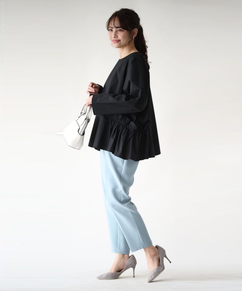 Ehre style(エーレスタイル)の「フリルポケットシャツ1枚で完結似合わせコーデ紹介(シャツ/ブラウス・レディース・ホワイト/ブラック・FREE)」の15枚目の写真