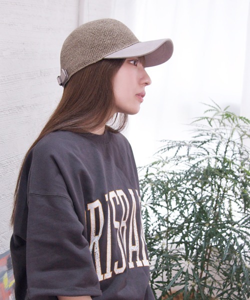 polcadot（ポルカドット）の「細編みPAPER CAP（キャップ・レディース・グレー/キャメル・FREE）」の4枚目の写真