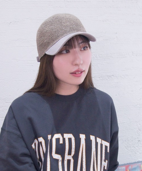 polcadot（ポルカドット）の「細編みPAPER CAP（キャップ・レディース・グレー/キャメル・FREE）」の3枚目の写真