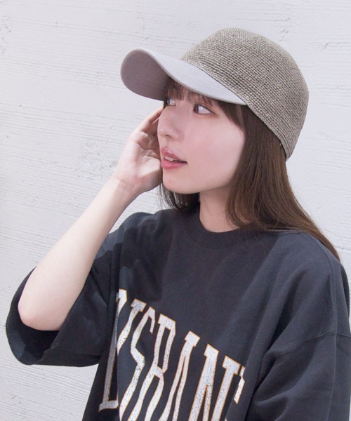 polcadot（ポルカドット）の「細編みPAPER CAP（キャップ・レディース・グレー/キャメル・FREE）」の20枚目の写真
