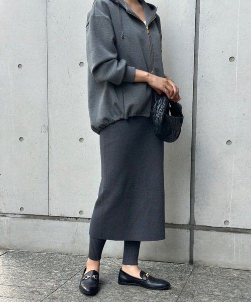 eM（エム）の「【サイズ展開あり】eM by Emma Taylor 　レイヤードニットスカートパンツ（その他パンツ・レディース・チャコールグレー/モカ/ブラック・M/LL/L）」の16枚目の写真