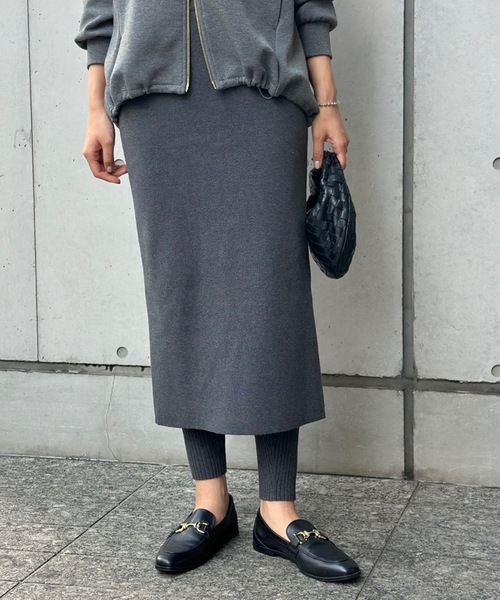 eM（エム）の「【サイズ展開あり】eM by Emma Taylor 　レイヤードニットスカートパンツ（その他パンツ・レディース・チャコールグレー/モカ/ブラック・M/LL/L）」の15枚目の写真