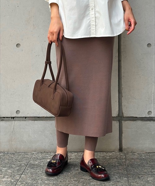 eM（エム）の「【サイズ展開あり】eM by Emma Taylor 　レイヤードニットスカートパンツ（その他パンツ・レディース・チャコールグレー/モカ/ブラック・M/LL/L）」の11枚目の写真