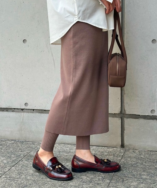 eM（エム）の「【サイズ展開あり】eM by Emma Taylor 　レイヤードニットスカートパンツ（その他パンツ・レディース・チャコールグレー/モカ/ブラック・M/LL/L）」の10枚目の写真