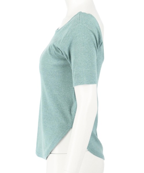 ANAP(アナップ)の「カップ付き バックオープン 半袖 Tシャツ トップス(Tシャツ/カットソー・レディース・ブラック/ホワイト/サックスブルー/オレンジ・FREE)」の19枚目の写真