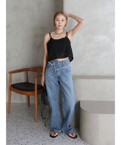 Ungrid（アングリッド）の「テープ刺繍キャミソール（キャミソール・レディース・オフホワイト/ブラック・FREE）」の21枚目の写真