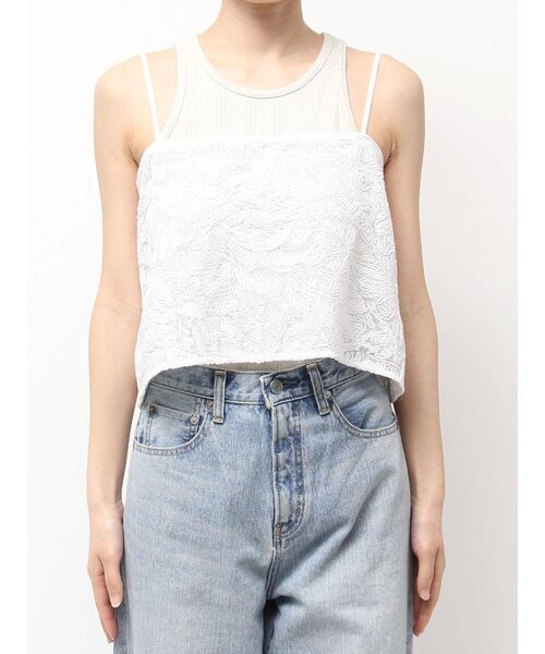 Ungrid（アングリッド）の「テープ刺繍キャミソール（キャミソール・レディース・オフホワイト/ブラック・FREE）」の12枚目の写真