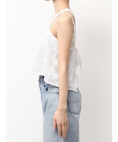 Ungrid（アングリッド）の「テープ刺繍キャミソール（キャミソール・レディース・オフホワイト/ブラック・FREE）」の11枚目の写真