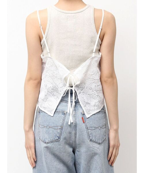 Ungrid（アングリッド）の「テープ刺繍キャミソール（キャミソール・レディース・オフホワイト/ブラック・FREE）」の10枚目の写真