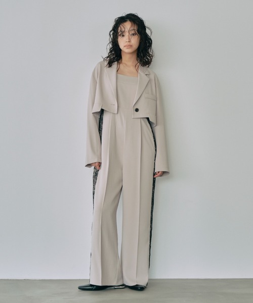 side lace all in one dress / サイドレースオールインワン
