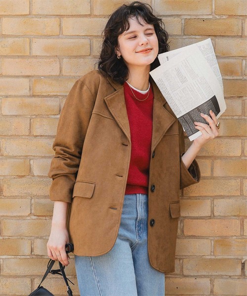 セール】フェイクスエードジャケット（ミリタリージャケット