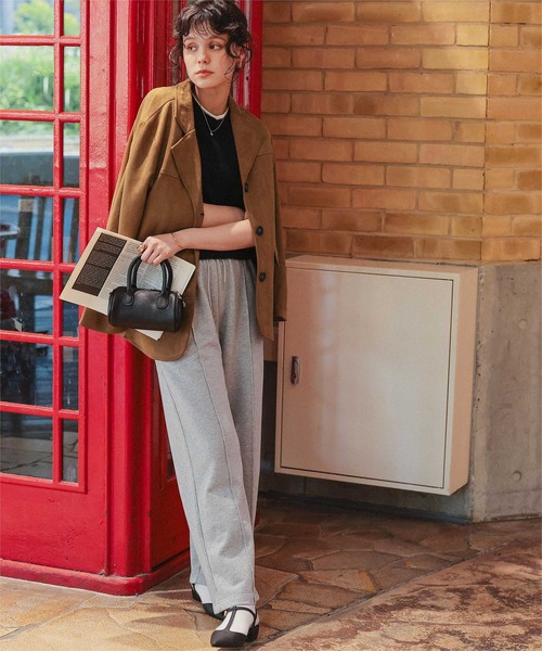 titivate（ティティベイト）の「フェイクスエードジャケット（ミリタリージャケット・レディース・ダークブラウン/ブラウン・L/M）」の13枚目の写真