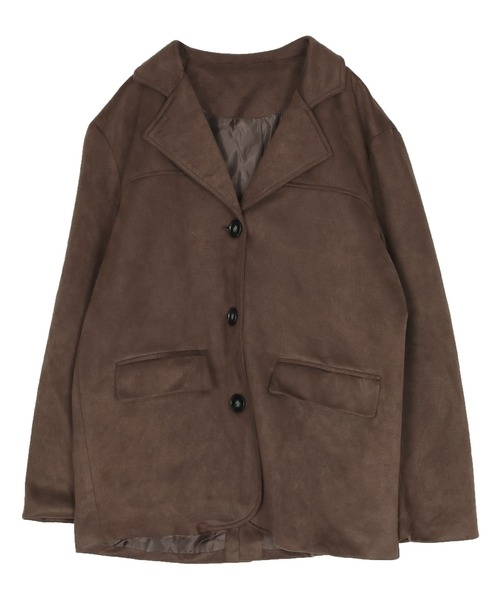 titivate（ティティベイト）の「フェイクスエードジャケット（ミリタリージャケット・レディース・ダークブラウン/ブラウン・L/M）」の14枚目の写真