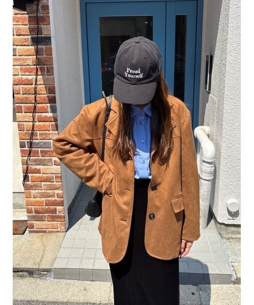 titivate（ティティベイト）の「フェイクスエードジャケット（ミリタリージャケット・レディース・ダークブラウン/ブラウン・L/M）」の18枚目の写真