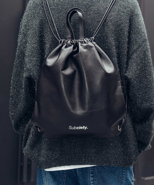 サブサエティ　subciety バックパック　リュック セール】Sheep leather knapsack（バックパック/リュック