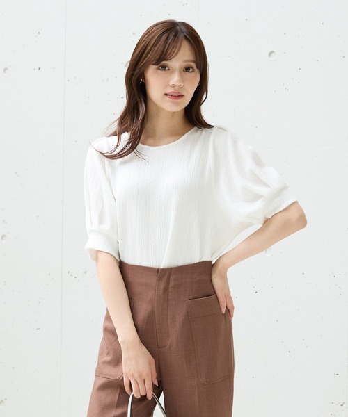 Andemiu(アンデミュウ)の「バックジップソデタックカットソー575210(Tシャツ/カットソー・レディース・ブルー/ホワイト/ブラック・FREE)」の9枚目の写真